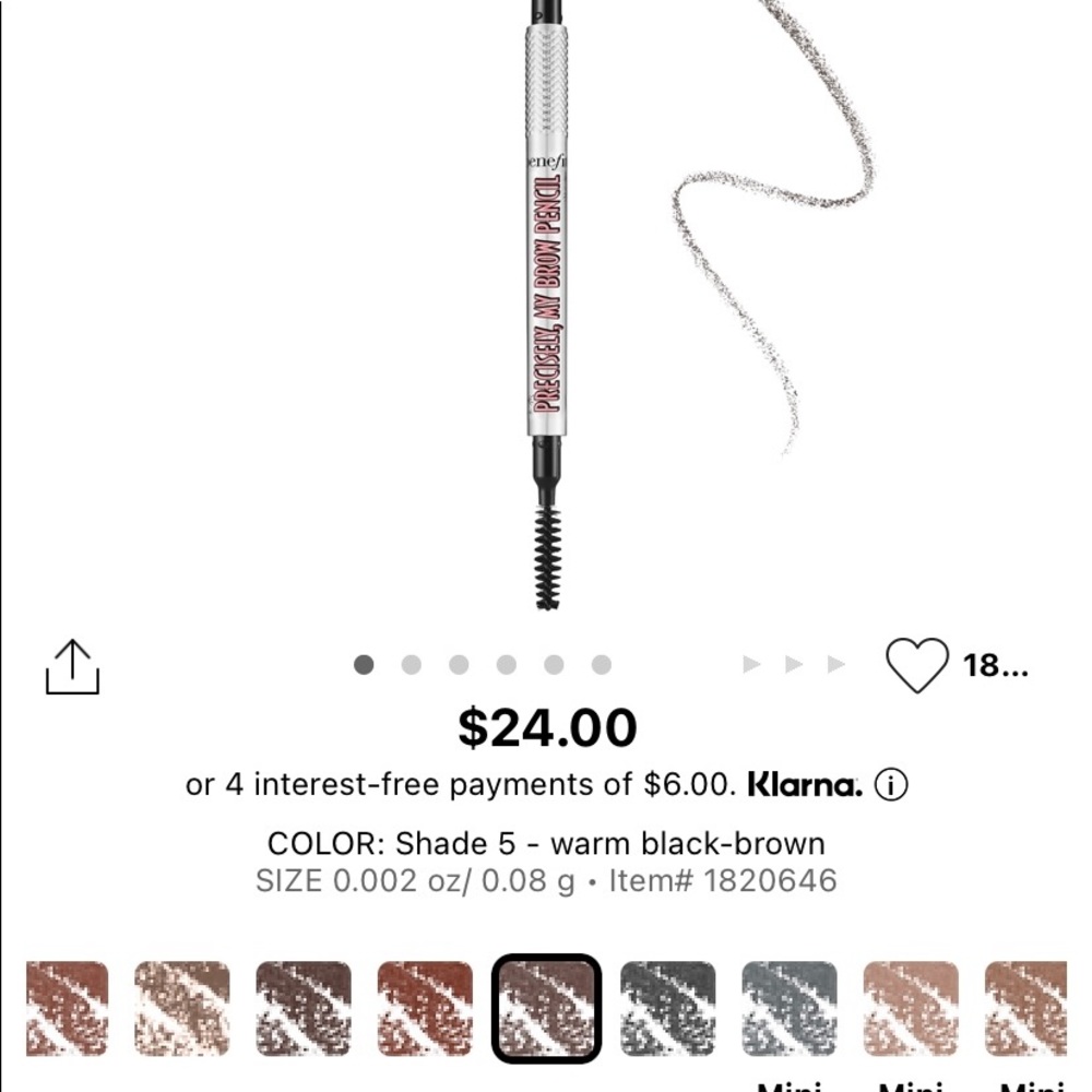 Benefit precisely Brow Pencil color 5